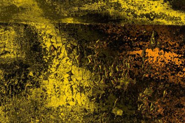 Kırmızı sarı ve siyah renkli kirli duvar, desenli arka plan.