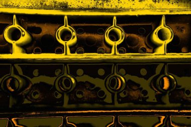 Kırmızı sarı ve siyah renkli kirli duvar, desenli arka plan.