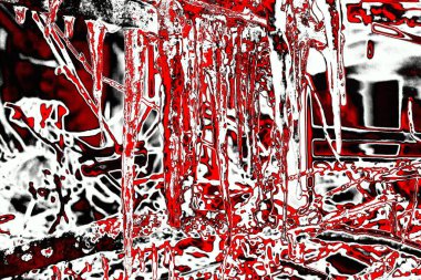 Kırmızı ve siyah renkli grungy duvar, desenli arka plan