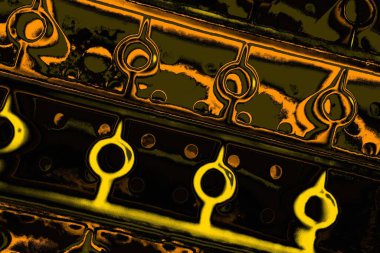 Kırmızı sarı ve siyah renkli kirli duvar, desenli arka plan.