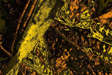 Kırmızı sarı ve siyah renkli kirli duvar, desenli arka plan.