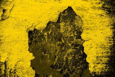 Kırmızı sarı ve siyah renkli kirli duvar, desenli arka plan.