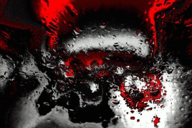 Kırmızı ve siyah renkli grungy duvar, desenli arka plan