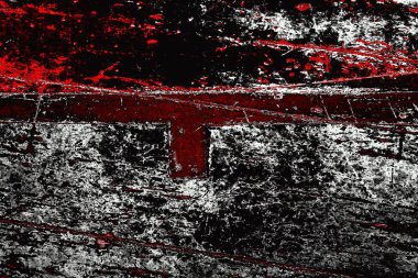 Kırmızı ve siyah renkli grungy duvar, desenli arka plan