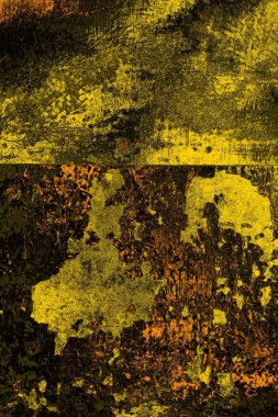 Kırmızı sarı ve siyah renkli kirli duvar, desenli arka plan.