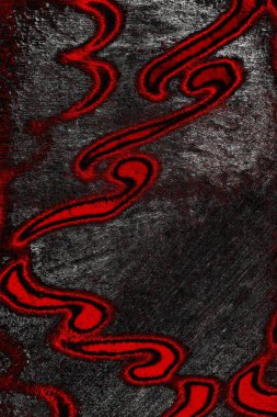Kırmızı ve siyah renkli grungy duvar, desenli arka plan