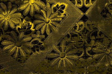 Kırmızı sarı ve siyah renkli kirli duvar, desenli arka plan.