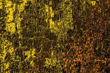 Kırmızı sarı ve siyah renkli kirli duvar, desenli arka plan.