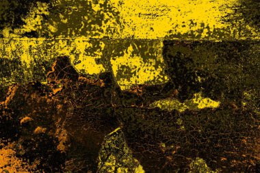 Kırmızı sarı ve siyah renkli kirli duvar, desenli arka plan.