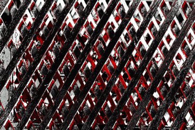 Kırmızı ve siyah renkli grungy duvar, desenli arka plan