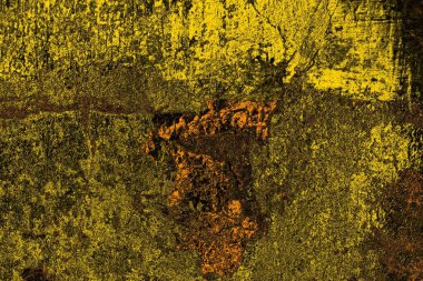 Kırmızı sarı ve siyah renkli kirli duvar, desenli arka plan.