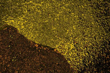 Kırmızı sarı ve siyah renkli kirli duvar, desenli arka plan.