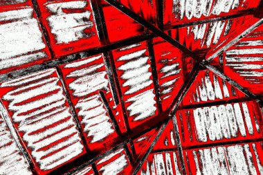 Kırmızı ve siyah renkli grungy duvar, desenli arka plan