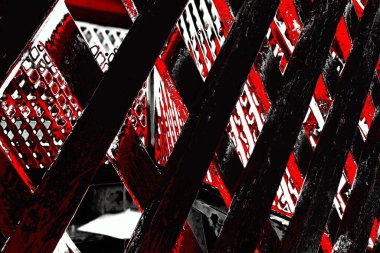 Kırmızı ve siyah renkli grungy duvar, desenli arka plan