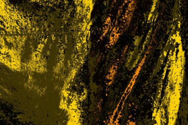 Kırmızı sarı ve siyah renkli kirli duvar, desenli arka plan.