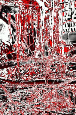 Kırmızı ve siyah renkli grungy duvar, desenli arka plan