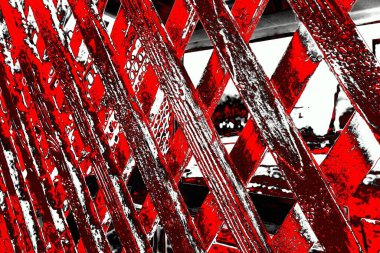 Kırmızı ve siyah renkli grungy duvar, desenli arka plan