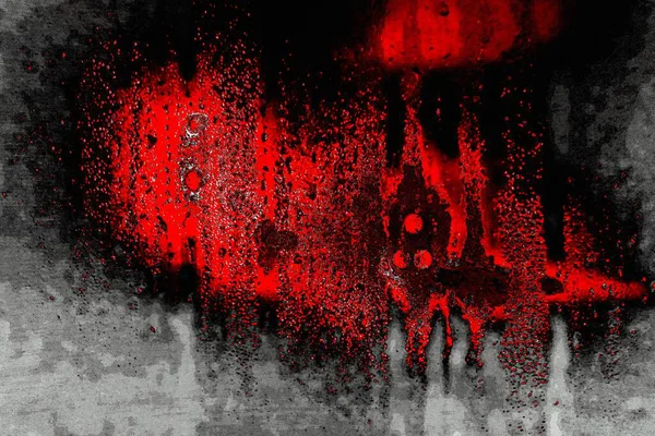 Szkarłatny Czerwony Czarny Kolor Grungy Ściany Teksturowane Tło — Zdjęcie stockowe