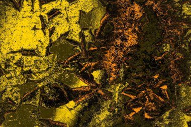 Kırmızı sarı ve siyah renkli kirli duvar, desenli arka plan.