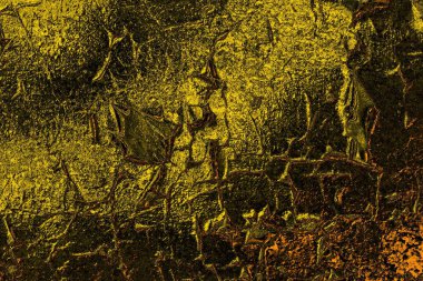 Kırmızı sarı ve siyah renkli kirli duvar, desenli arka plan.