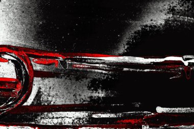 Kırmızı ve siyah renkli grungy duvar, desenli arka plan