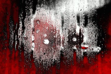 Kırmızı ve siyah renkli grungy duvar, desenli arka plan