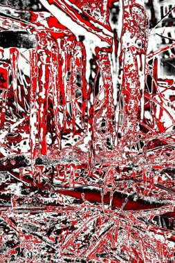 Kırmızı ve siyah renkli grungy duvar, desenli arka plan