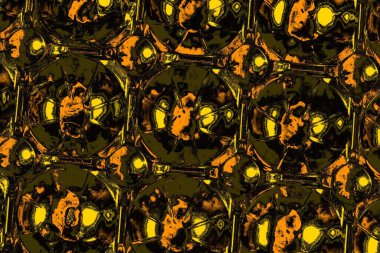 Kırmızı sarı ve siyah renkli kirli duvar, desenli arka plan.