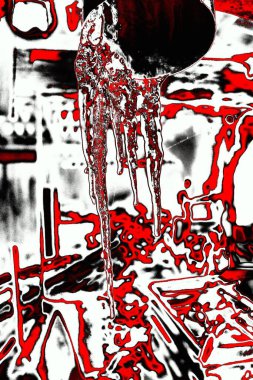 Kırmızı ve siyah renkli grungy duvar, desenli arka plan