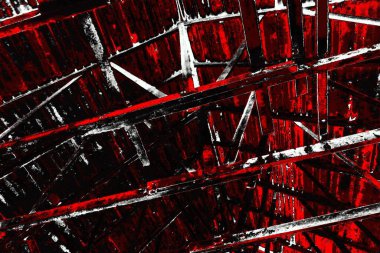 Kırmızı ve siyah renkli grungy duvar, desenli arka plan