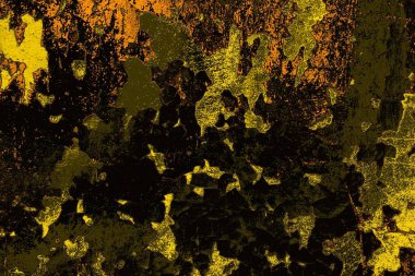 Kırmızı sarı ve siyah renkli kirli duvar, desenli arka plan.