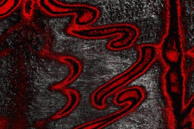 Kırmızı ve siyah renkli grungy duvar, desenli arka plan