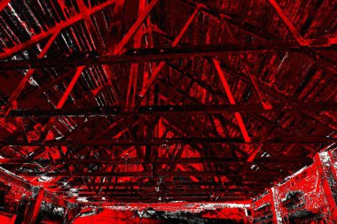 Kırmızı ve siyah renkli grungy duvar, desenli arka plan