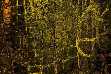 Kırmızı sarı ve siyah renkli kirli duvar, desenli arka plan.