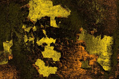 Kırmızı sarı ve siyah renkli kirli duvar, desenli arka plan.