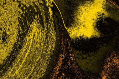 Kırmızı sarı ve siyah renkli kirli duvar, desenli arka plan.