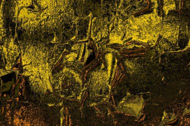 Kırmızı sarı ve siyah renkli kirli duvar, desenli arka plan.