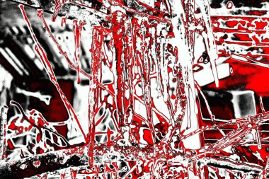 Kırmızı ve siyah renkli grungy duvar, desenli arka plan