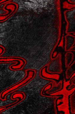 Kırmızı ve siyah renkli grungy duvar, desenli arka plan