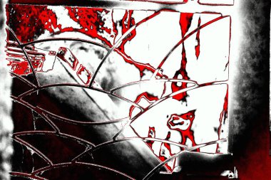 Kırmızı ve siyah renkli grungy duvar, desenli arka plan