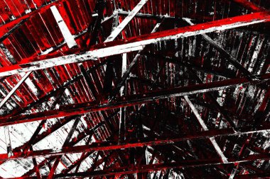 Kırmızı ve siyah renkli grungy duvar, desenli arka plan