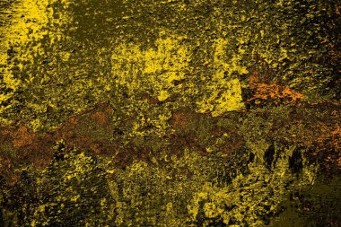 Kırmızı sarı ve siyah renkli kirli duvar, desenli arka plan.