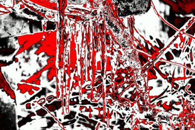 Kırmızı ve siyah renkli grungy duvar, desenli arka plan