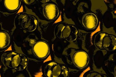 Kırmızı sarı ve siyah renkli kirli duvar, desenli arka plan.