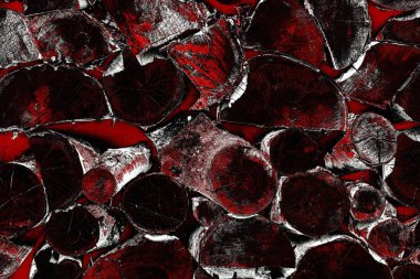 Kırmızı ve siyah renkli grungy duvar, desenli arka plan