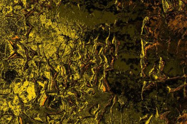 Kırmızı sarı ve siyah renkli kirli duvar, desenli arka plan.