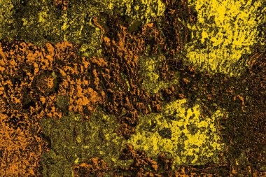 Kırmızı sarı ve siyah renkli kirli duvar, desenli arka plan.