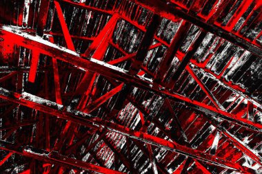 Kırmızı ve siyah renkli grungy duvar, desenli arka plan