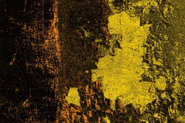 Kırmızı sarı ve siyah renkli kirli duvar, desenli arka plan.