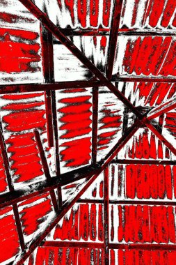 Kırmızı ve siyah renkli grungy duvar, desenli arka plan
